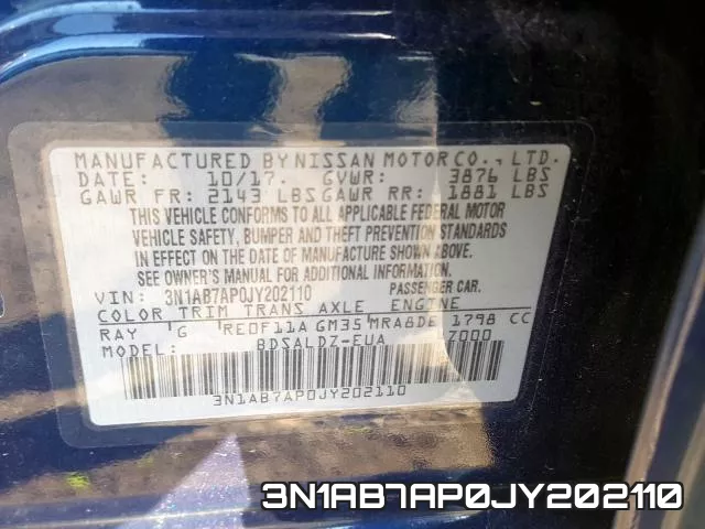 3N1AB7AP0JY202110 фото 2