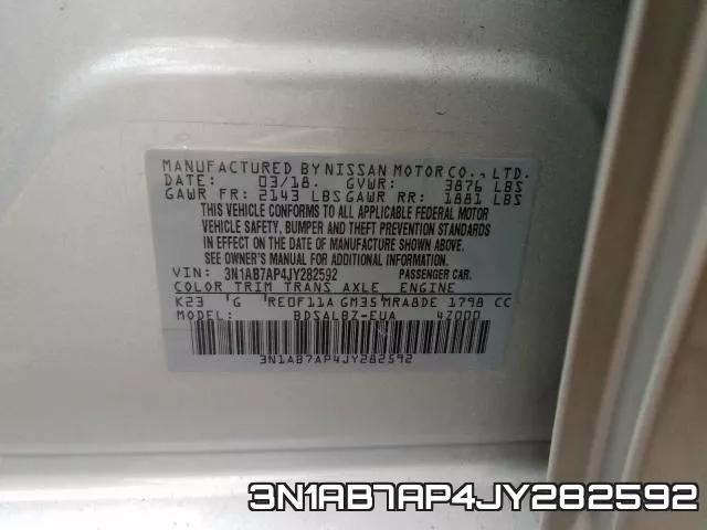 3N1AB7AP4JY282592 фото 2