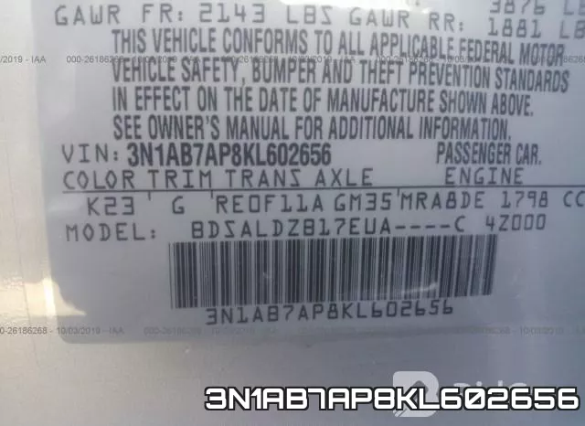 3N1AB7AP8KL602656 фото 10