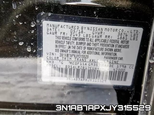 3N1AB7APXJY315529 фото 2
