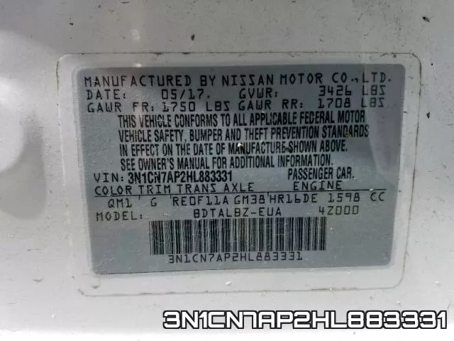 3N1CN7AP2HL883331 фото 2