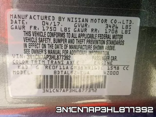 3N1CN7AP3HL877392 фото 2