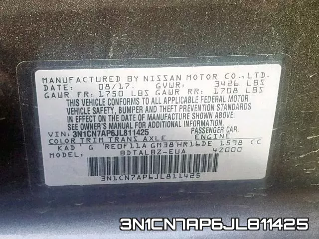 3N1CN7AP6JL811425 фото 2