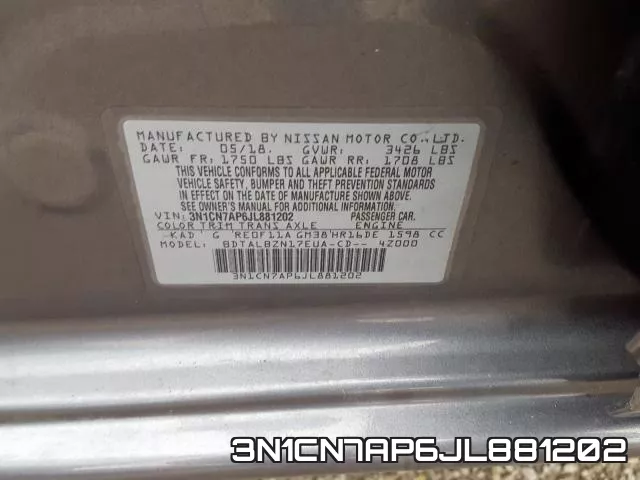 3N1CN7AP6JL881202 фото 2