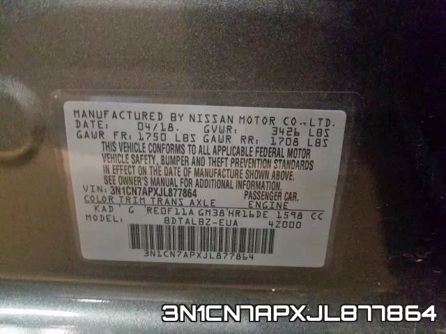3N1CN7APXJL877864 фото 2