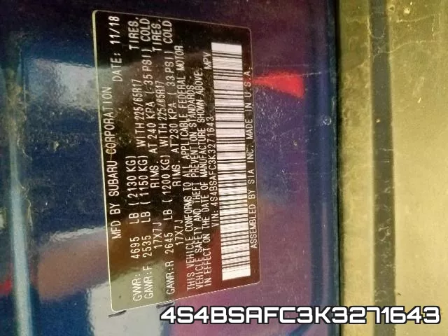4S4BSAFC3K3271643 фото 2