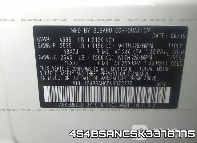 4S4BSANC5K3378775 фото 10