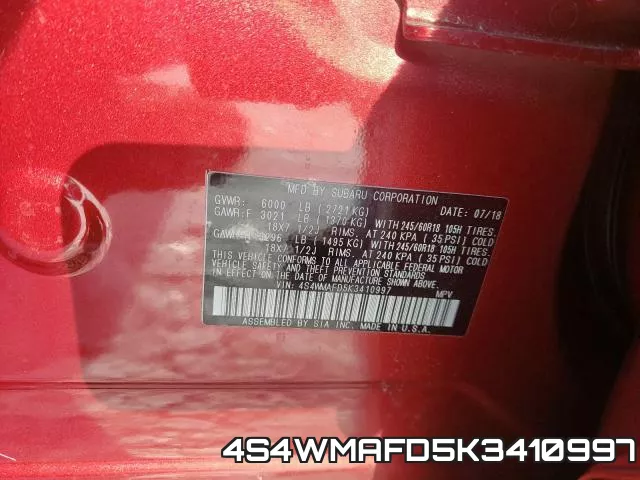 4S4WMAFD5K3410997 фото 2