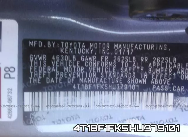4T1BF1FK5HU379101 фото 10