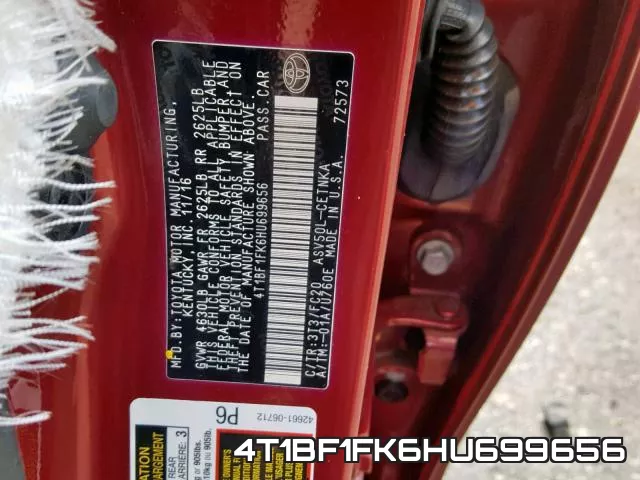 4T1BF1FK6HU699656 фото 2