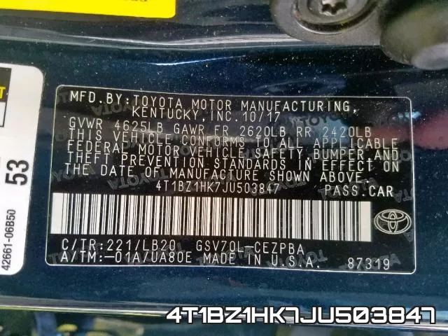 4T1BZ1HK7JU503847 фото 2