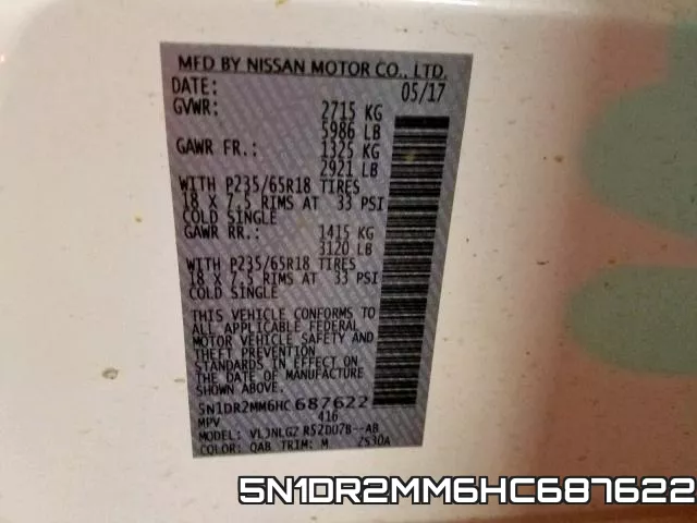 5N1DR2MM6HC687622 фото 2