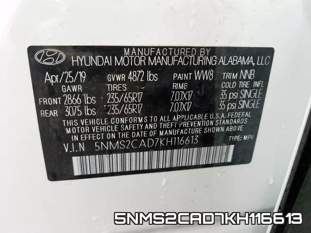 5NMS2CAD7KH116613 фото 2