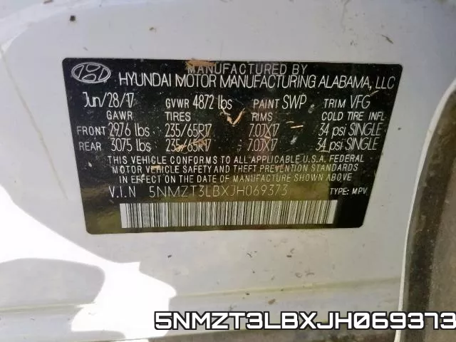 5NMZT3LBXJH069373 фото 2