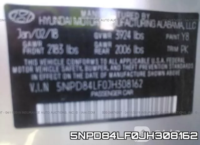 5NPD84LF0JH308162 фото 8