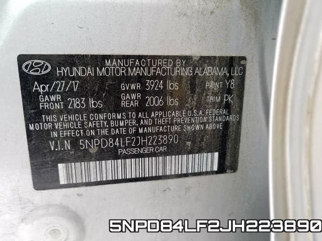 5NPD84LF2JH223890 фото 2