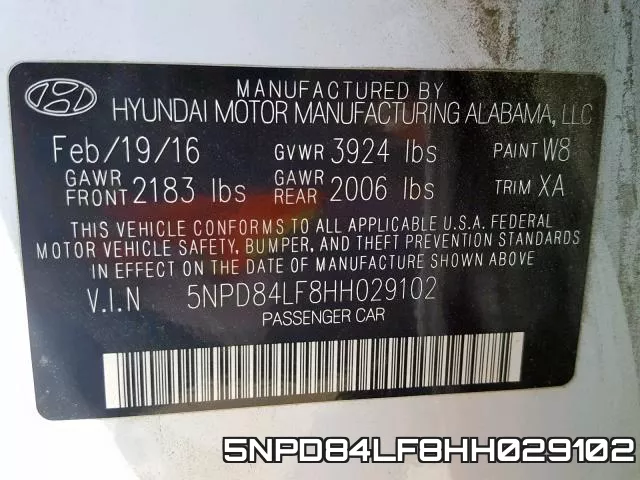 5NPD84LF8HH029102 фото 2