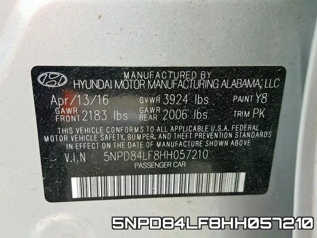 5NPD84LF8HH057210 фото 2