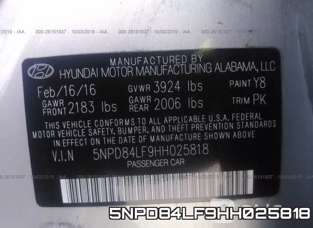 5NPD84LF9HH025818 фото 10