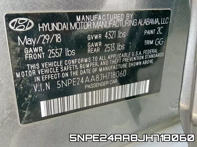 5NPE24AA8JH718060 фото 2