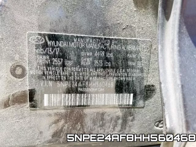 5NPE24AF8HH560468 фото 2
