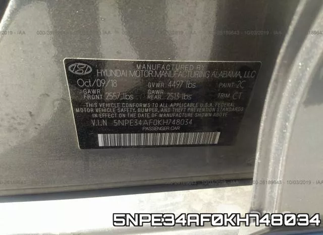 5NPE34AF0KH748034 фото 10