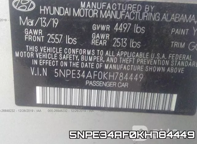 5NPE34AF0KH784449 фото 10