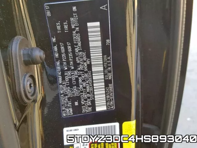 5TDYZ3DC4HS893040 фото 2
