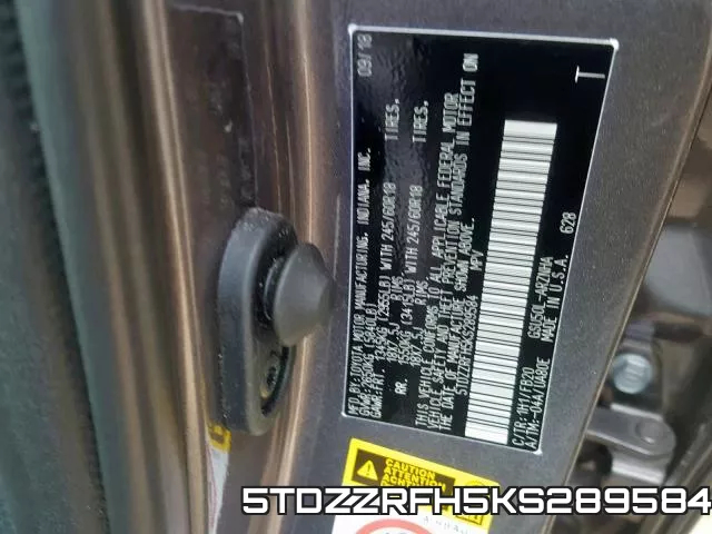 5TDZZRFH5KS289584 фото 2