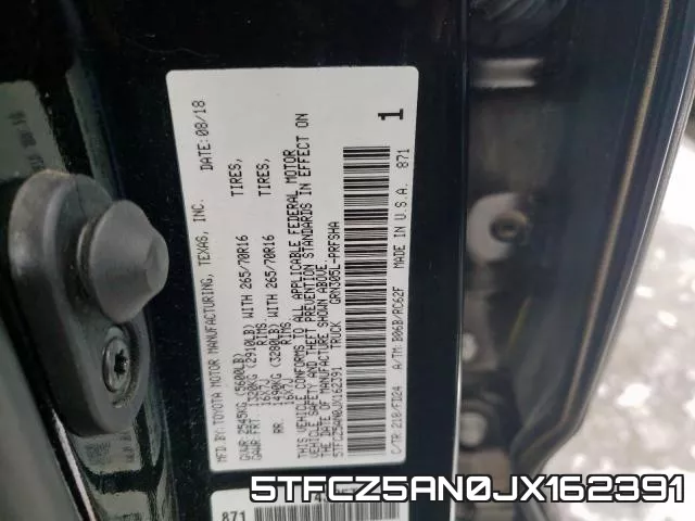 5TFCZ5AN0JX162391 фото 2