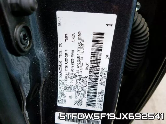 5TFDW5F19JX692541 фото 2