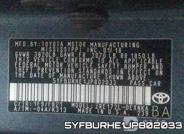 5YFBURHE1JP802033 фото 9
