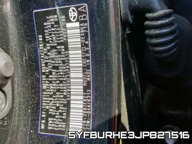 5YFBURHE3JP827516 фото 2