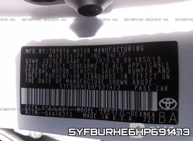 5YFBURHE6HP691473 фото 10