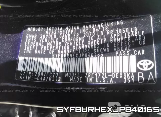5YFBURHEXJP840165 фото 10