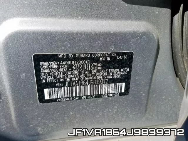 JF1VA1B64J9839372 фото 2