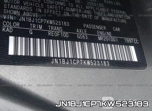 JN1BJ1CP7KW523183 фото 10