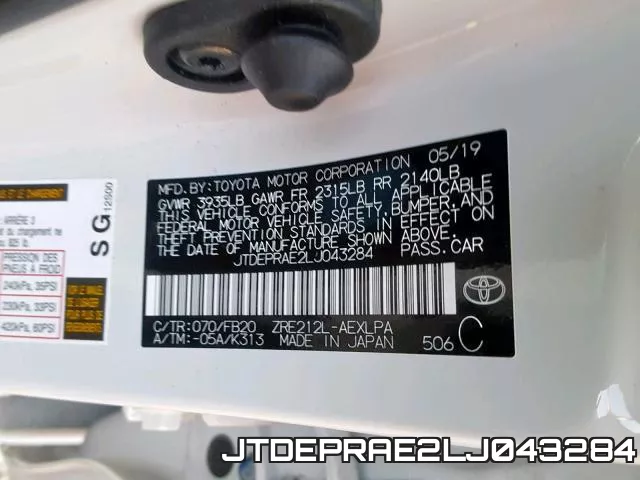JTDEPRAE2LJ043284 фото 2