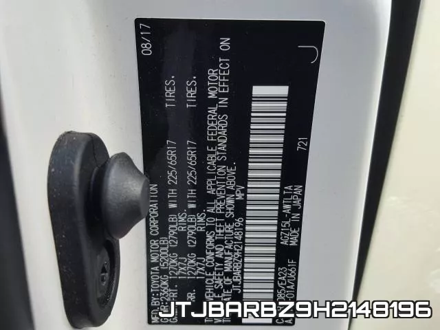 JTJBARBZ9H2148196 фото 2