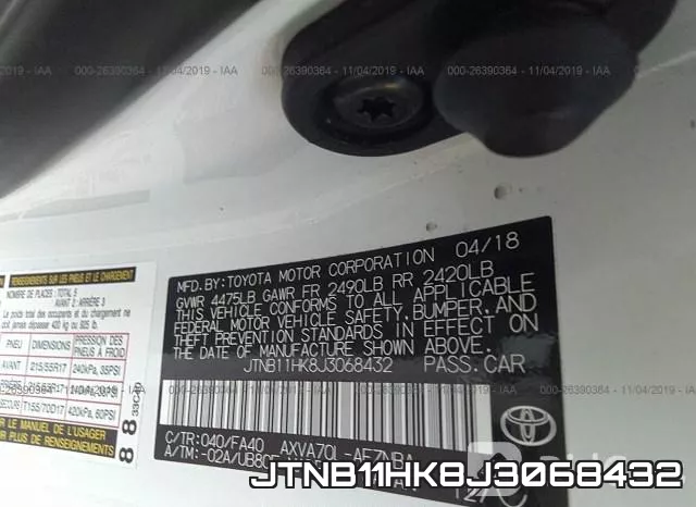 JTNB11HK8J3068432 фото 10