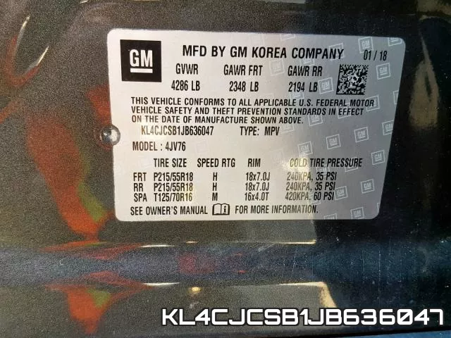 KL4CJCSB1JB636047 фото 2