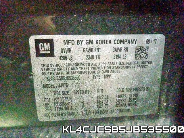 KL4CJCSB5JB535500 фото 2