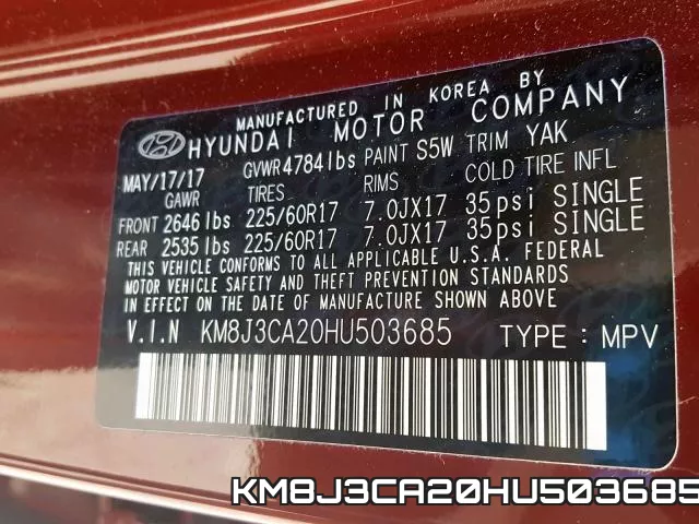 KM8J3CA20HU503685 фото 2