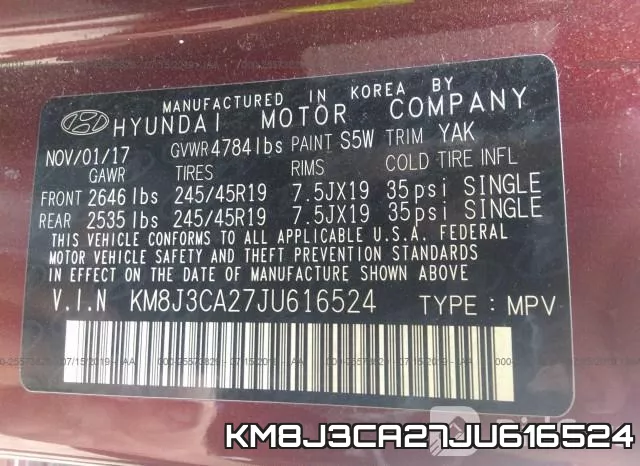 KM8J3CA27JU616524 фото 10