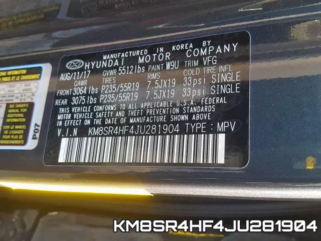 KM8SR4HF4JU281904 фото 2