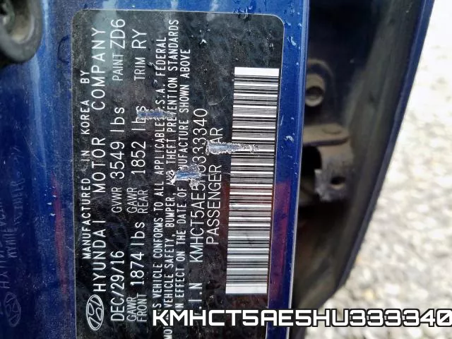 KMHCT5AE5HU333340 фото 2