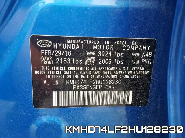 KMHD74LF2HU128230 фото 2