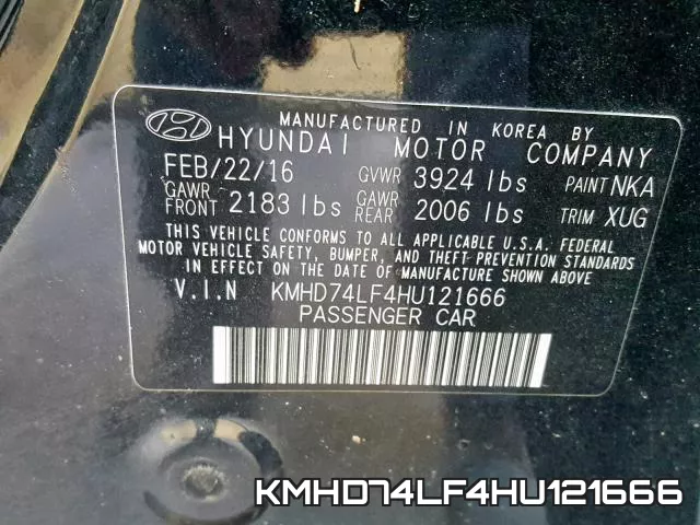 KMHD74LF4HU121666 фото 2