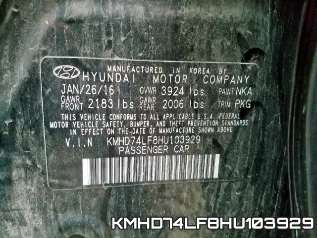 KMHD74LF8HU103929 фото 2