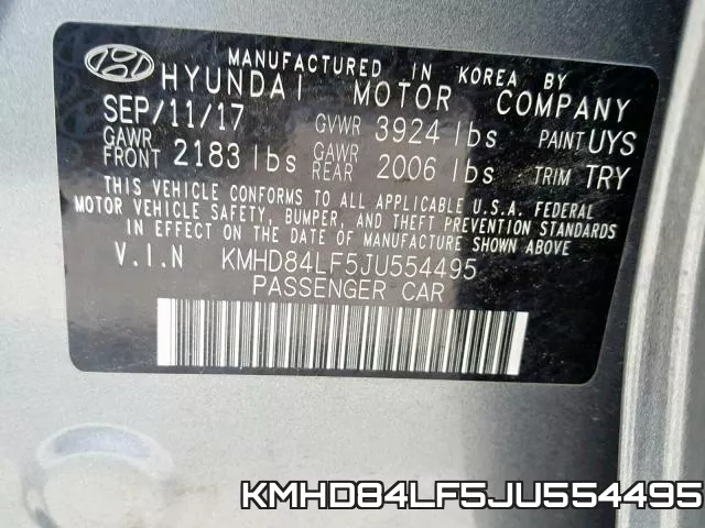 KMHD84LF5JU554495 фото 2